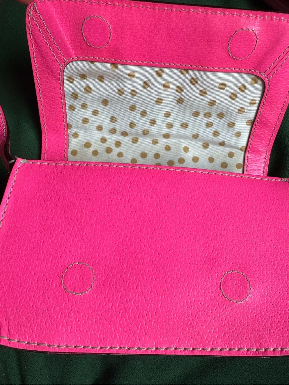 Kate Spade New York Hot Pink Leather Crossbody Wallet Purse